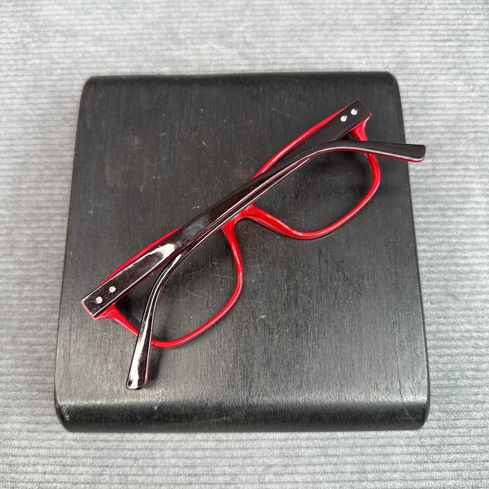 Revlon Kinley‎ Red Black Rectangular Reading Glasses